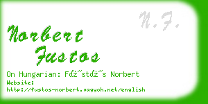 norbert fustos business card